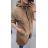 Bunda/Kabát dlouhý oversize rukáv dámská (S/M/L ONE SIZE) ITALSKÁ MODA IM4211311/DUR tm. hnědá S/M/L