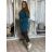 Cardigan s kapucí dlhý rukáv dámsky nadrozmer (42/44/46 ONE SIZE) TALIANSKA MÓDA IMSM251132/DR  42/44/46 modrá petrolejová
