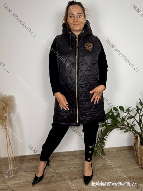 Vesta s kapucí šusťáková dámska nadrozmer (44-46 ONE SIZE) TALIANSKA MÓDA TMWOC251112/DU