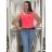 Tielko klasik letné dámske (S/M ONE SIZE) TALIANSKA MóDA IMM22363/DUR růžová neon S/M/L