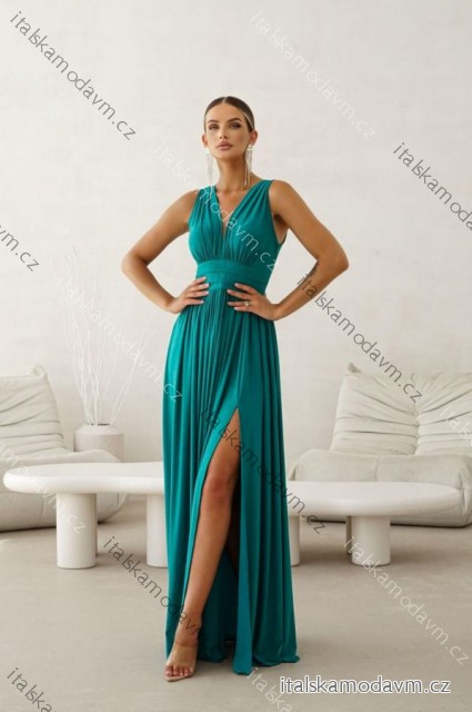 Šaty dlhé spoločenské trblietavé s flitrami bez rukávu dámske nadrozmer (34-48) POLSKÁ MÓDA PMLWD25VIRGINIA2