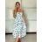 Šaty letné citrónky lemon, leopardie a kvetované na ramienka dámske (XS/S/M ONE SIZE) TALIANSKA MÓDA IMWCN251858