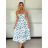 Šaty letné citrónky lemon, leopardie a kvetované na ramienka dámske (XS/S/M ONE SIZE) TALIANSKA MÓDA IMWCN251858
