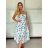Šaty letné citrónky lemon, leopardie a kvetované na ramienka dámske (XS/S/M ONE SIZE) TALIANSKA MÓDA IMWCN251858