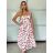 Šaty letné citrónky lemon, leopardie a kvetované na ramienka dámske (XS/S/M ONE SIZE) TALIANSKA MÓDA IMWCN251858