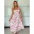 Šaty letné citrónky lemon, leopardie a kvetované na ramienka dámske (XS/S/M ONE SIZE) TALIANSKA MÓDA IMWCN251858