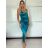 Šaty elegantné saténové spoločenské na ramienka dámske (S/M ONE SIZE) TALIANSKA MÓDA IM322MONICA/DR fialová S/M