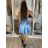 Šaty elegantné spoločenské na ramienka dámske Lolita (XS/S ONE SIZE) TALIANSKA MóDA IM322461/DUR  sv. modrá XS/S