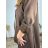 Mikina dlouhá s kapucňou na zips dlhý rukáv dámska nadrozmer (54/56/58 ONE SIZE) TALIANSKA MÓDA IMC251113/DUR 54/56/58 čierna