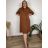 Cardigan dlhý bavlnený 3/4 dlhý rukáv dámsky nadrozmer (52/54/56 ONE SIZE) TALIANSKA MÓDA IM425550/DUR  vínová