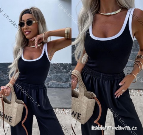 Tilko letné na ramienka dámske (XS/S/M ONE SIZE) TALIANSKA MÓDA IMM24M20215/DUR čierna XS/S/M
