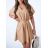 Šaty krátke elegantný letný krátky rukáv dámske (S/M/L ONE SIZE) TALIANSKA MÓDA IMD25122/DR čierna S/M/L