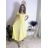 Šaty dlhé voľnočasové krátky rukáv dámske MARIA (XS/S/M ONE SIZE) TALIANSKA MÓDA IMD2525369/DUR žlutá XS/S/M