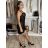 Šaty mini letné pletené na ramienka dámske (XS/S/M ONE SIZE) TALIANSKA MóDA IMM252471/DU XS/S/M čierna