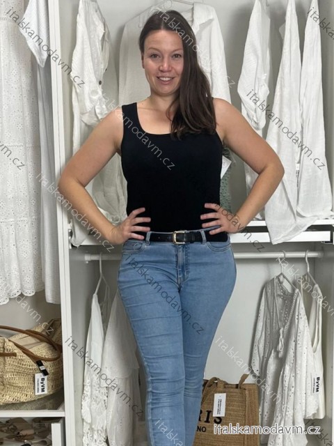 Tílko letní dámské (S/M/L ONE SIZE) ITALSKá MóDA IM319362/DUR Černá S/M/L