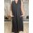Šaty dlhé letné bez rukávov dámske (S/M/L ONE SIZE) TALIANSKA MÓDA IMM25M12669/DU S/M/L čierna