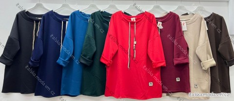 Mikina teplá dlhý rukáv dámska nadrozmer (54/56/58 ONE SIZE) TALIANSKA MÓDA IM425576