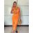 Šaty dlouhé letní elegantní na ramínka dámské GIO (XS/S/M ONE SIZE) ITALSKÁ MÓDA IMWCH251339/DUR -   oranžová -   S/M