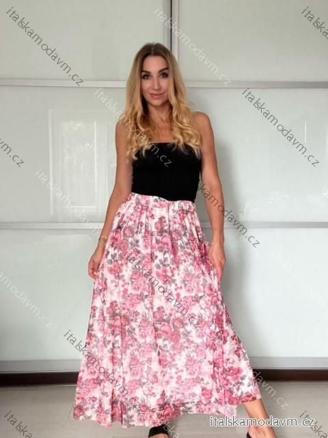 Sukně dlouhá šifonová dámská (XS/S/M ONE SIZE) ITALSKÁ MÓDA IMWCH251325/DU -   ružová -   S / M