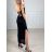 Šaty spoločenské na ramienka dámske (XS/S/M ONE SIZE) TALIANSKA MÓDA IMPBB232090L/DR čierna XS/S/M