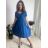 Šaty krtké letné krátky rukáv dámske (S/M/L ONE SIZE) TALIANSKA MÓDA IM425MARIA-L