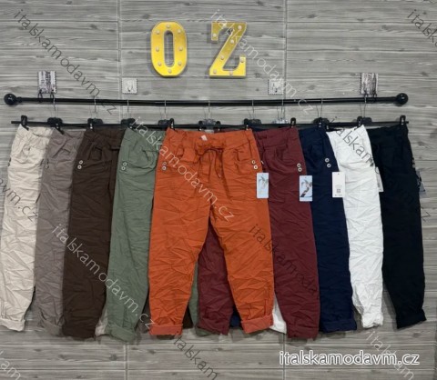 Kalhoty strečové dlouhé dámské (S/M/L ONE SIZE) ITALSKá MODA IMPOZ256312