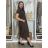 Šaty dlhé letné oversize krátky rukáv dámske (S/M/L ONE SIZE) TALIANSKA MÓDA IMWAD251395/DU S/M/L hnedá