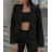 Sako zkrácené dlouhý rukáv dámské (S/M ONE SIZE) ITALSKÁ MÓDA IMPDY25MDUE991858/DR červená S/M/L