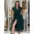 Šaty dlouhé elegantný letný krátky rukáv dámske BLANA (S/M/L ONE SIZE) TALIANSKA MÓDA IMD25115/DR S/M/L khaki