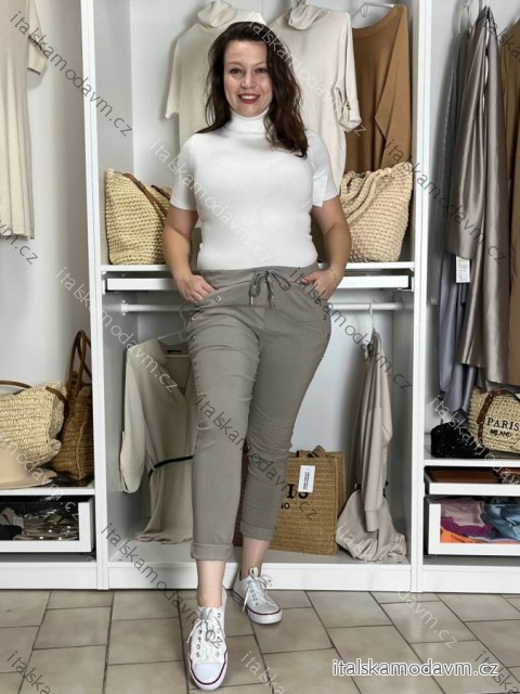 Nohavice strečové dámske ANDREA  (S/M/L ONE SIZE) TALIANSKA MÓDA IMC25342/DU S/M/L béžová