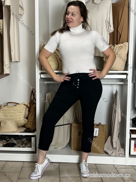 Nohavice strečové dámske KNOCK  (S/M/L ONE SIZE) TALIANSKA MÓDA IMC25324/DU