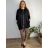 Mikina oversize na zip s kapucí dlouhý rukáv dámská nadrozměr BEATA (54/56/58 ONE SIZE) ITALSKÁ MÓDA IM423572/DR 54/56/58 Černá