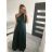 Šaty dlouhé saténové s variabilním zavazováním letní dámské  (S/M/L ONE SIZE) ITALSKÁ MÓDA IMM2250677 červená S/M/L