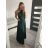 Šaty dlouhé saténové s variabilním zavazováním letní dámské  (S/M/L ONE SIZE) ITALSKÁ MÓDA IMM2250677 červená S/M/L