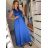 Šaty dlouhé saténové s variabilním zavazováním letní dámské  (S/M/L ONE SIZE) ITALSKÁ MÓDA IMM2250677 červená S/M/L