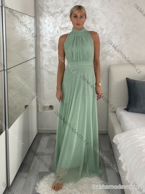 Šaty spoločenské elegantné trblietavé bez rukávov dámske (S/M/L ONE SIZE) TALIANSKA MÓDA IMPSH2520037