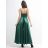 Šaty dlouhé společenské saténové na ramínka dámské ALESSIA (XS/S/M ONE SIZE) ITALSKá MODA IMSP255888