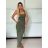 Šaty dlouhé letní elegantní na ramínka dámské (XS/S/M ONE SIZE) ITALSKÁ MÓDA IMM25M33075