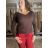 Sveter úpletový tenký dlhý rukáv dámsky  FREA (S/M/L ONE SIZE) TALIANSKA MÓDA IMD25150/DR vínová S/M/L