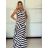 Šaty dlouhé letní bez rukávů dámské BENNY (S/M/L ONE SIZE) ITALSKÁ MÓDA IMM25M29421/DU S/M/L bílá
