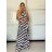 Šaty dlouhé letní bez rukávů dámské BENNY (S/M/L ONE SIZE) ITALSKÁ MÓDA IMM25M29421/DU S/M/L bílá