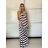 Šaty dlouhé letní bez rukávů dámské BENNY (S/M/L ONE SIZE) ITALSKÁ MÓDA IMM25M29421/DU S/M/L bílá