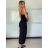 Šaty elegantné letné na ramienka dámske (XS/S/M ONE SIZE) TALIANSKA MÓDA IMM25M32688/DU -   čierna
 -   S / M