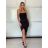 Šaty elegantné letné na ramienka dámske (XS/S/M ONE SIZE) TALIANSKA MÓDA IMM25M32688/DU -   čierna
 -   S / M