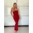 Šaty dlhé elegantný letný carmen cez prsia dámske (XS/S/M ONE SIZE) TALIANSKA MÓDA IMM25M34075/DU -   čierna
 -   S / M