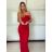 Šaty dlhé elegantný letný carmen cez prsia dámske (XS/S/M ONE SIZE) TALIANSKA MÓDA IMM25M34075/DU -   čierna
 -   S / M