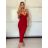 Šaty dlhé letné elegantné na ramienka dámske (XS/S/M ONE SIZE) TALIANSKA MÓDA IMM25M34553/DU -   červená -   S / M