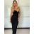 Šaty dlhé letné elegantné na ramienka dámske (XS/S/M ONE SIZE) TALIANSKA MÓDA IMM25M34553/DU -   červená -   S / M