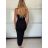 Šaty dlhé letné elegantné na ramienka dámske (XS/S/M ONE SIZE) TALIANSKA MÓDA IMM25M34553/DU -   červená -   S / M