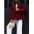 Kabátek chlupatý na knoflíky dlouhý rukáv dámský (S/M/L ONE SIZE) ITALSKÁ MÓDA IMD25152